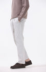 TAILORAEDGE Essential Pleated Fine Twill Pants In Powder White