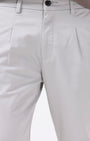 TAILORAEDGE Essential Pleated Fine Twill Pants In Powder White