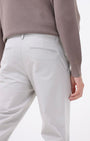 TAILORAEDGE Essential Pleated Fine Twill Pants In Powder White