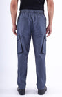 TAILORAEDGE Feather Light Tailored Cargos In BluGrey