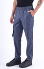 TAILORAEDGE Feather Light Tailored Cargos In BluGrey