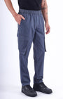 TAILORAEDGE Feather Light Tailored Cargos In BluGrey
