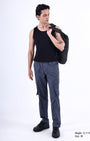 TAILORAEDGE Feather Light Tailored Cargos In BluGrey