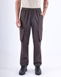 TAILORAEDGE Feather Light Tailored Cargos In Brown