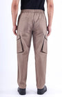 TAILORAEDGE Feather Light Tailored Cargos In Khaki