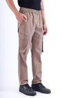 TAILORAEDGE Feather Light Tailored Cargos In Khaki