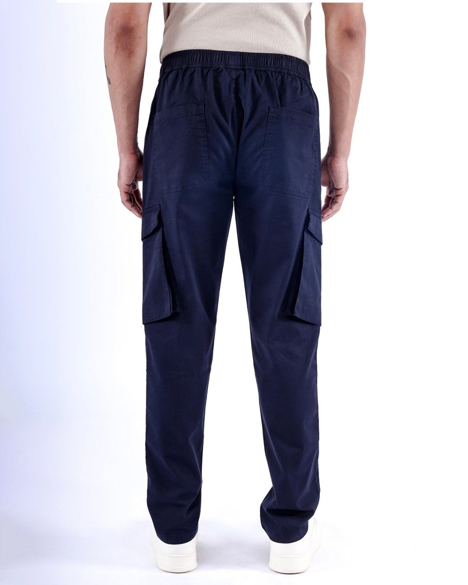 TAILORAEDGE Feather Light Tailored Cargos In Navy