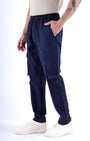 TAILORAEDGE Feather Light Tailored Cargos In Navy
