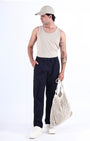 TAILORAEDGE Feather Light Tailored Cargos In Navy