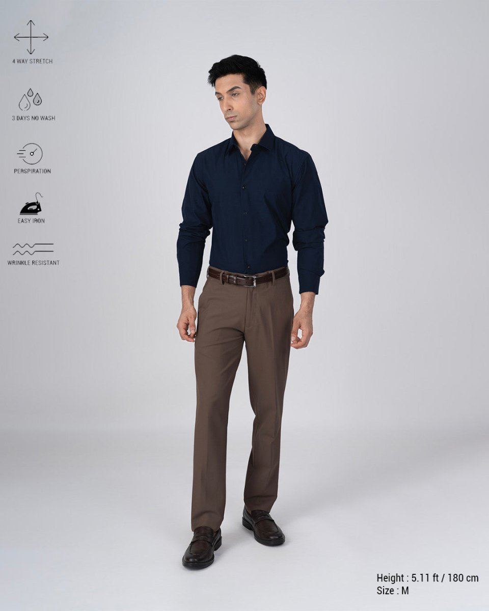 TAILORAEDGE Featherlite Wrinkle Resistant Shirt In Black