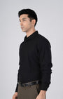 TAILORAEDGE Featherlite Wrinkle Resistant Shirt In Black