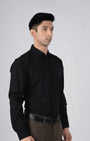 TAILORAEDGE Featherlite Wrinkle Resistant Shirt In Black