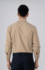TAILORAEDGE Featherlite Wrinkle Resistant Shirt In Cream