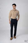 TAILORAEDGE Featherlite Wrinkle Resistant Shirt In Cream