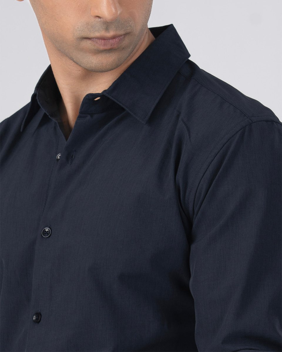 TAILORAEDGE Featherlite Wrinkle Resistant Shirt In Dark Grey