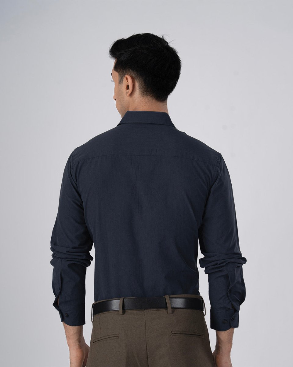 TAILORAEDGE Featherlite Wrinkle Resistant Shirt In Dark Grey