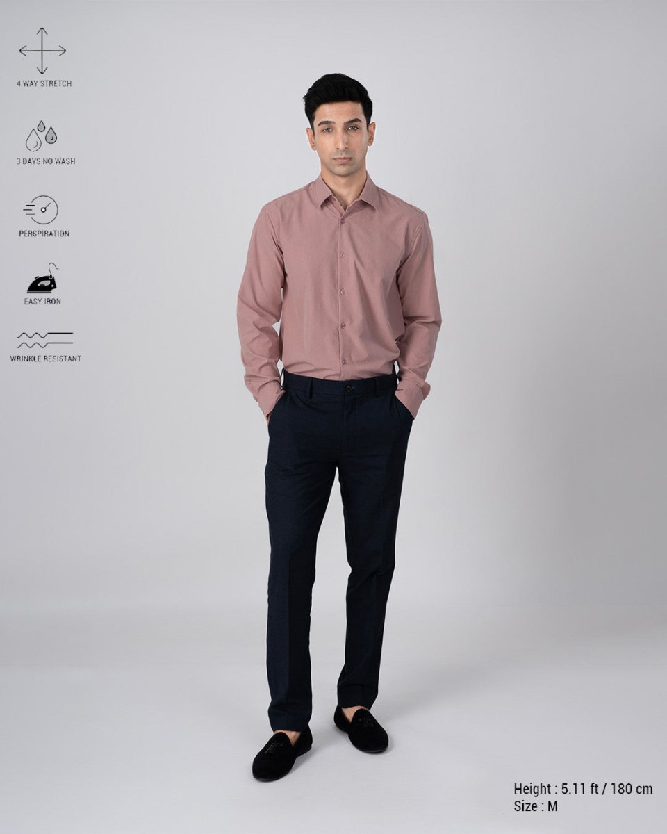 TAILORAEDGE Featherlite Wrinkle Resistant Shirt In Peach