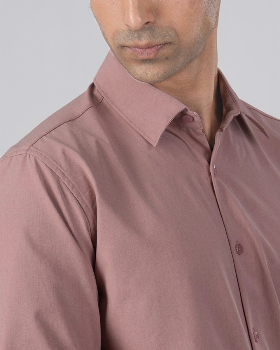 TAILORAEDGE Featherlite Wrinkle Resistant Shirt In Peach