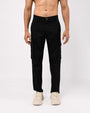 TAILORAEDGE Finest Twill Relaxed Cargo Pants In Black
