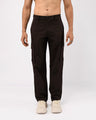 TAILORAEDGE Finest Twill Relaxed Cargo Pants In Brown