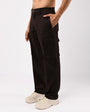 TAILORAEDGE Finest Twill Relaxed Cargo Pants In Brown