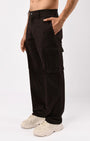 TAILORAEDGE Finest Twill Relaxed Cargo Pants In Brown