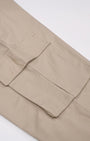 TAILORAEDGE Finest Twill Relaxed Cargo Pants In Cream