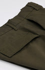 TAILORAEDGE Finest Twill Relaxed Cargo Pants In Olive