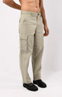 TAILORAEDGE Finest Twill Relaxed Cargo Pants In Pistachio