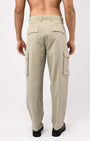 TAILORAEDGE Finest Twill Relaxed Cargo Pants In Pistachio