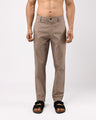 TAILORAEDGE Linen Feel Premium Cotton Chinos In Dust