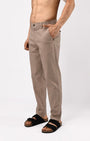 TAILORAEDGE Linen Feel Premium Cotton Chinos In Dust