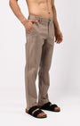 TAILORAEDGE Linen Feel Premium Cotton Chinos In Dust