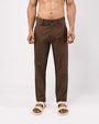 TAILORAEDGE Linen Feel Premium Cotton Chinos In Fur Brown