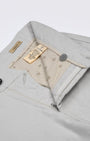 TAILORAEDGE Linen Feel Premium Cotton Chinos In Light Grey