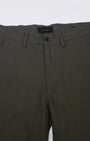 TAILORAEDGE Linen Feel Premium Cotton Chinos In Pine Olive