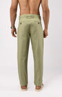 TAILORAEDGE Linen Feel Premium Cotton Chinos In Pistachio