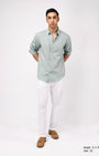 TAILORAEDGE Linen Feel Premium Cotton Chinos In White