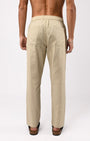 TAILORAEDGE Linen Fused Tailored Pant In Beige
