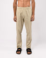 TAILORAEDGE Linen Fused Tailored Pant In Beige
