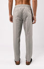 TAILORAEDGE Linen Fused Tailored Pant In Grey