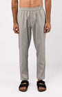 TAILORAEDGE Linen Fused Tailored Pant In Grey