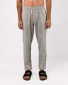TAILORAEDGE Linen Fused Tailored Pant In Grey
