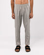 TAILORAEDGE Linen Fused Tailored Pant In Grey
