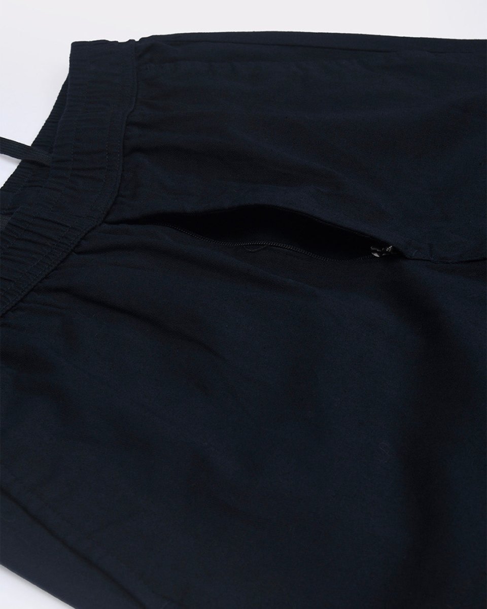 TAILORAEDGE Linen Fused Tailored Pant In Navy