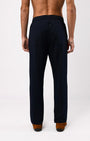 TAILORAEDGE Linen Fused Tailored Pant In Navy