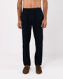 TAILORAEDGE Linen Fused Tailored Pant In Navy