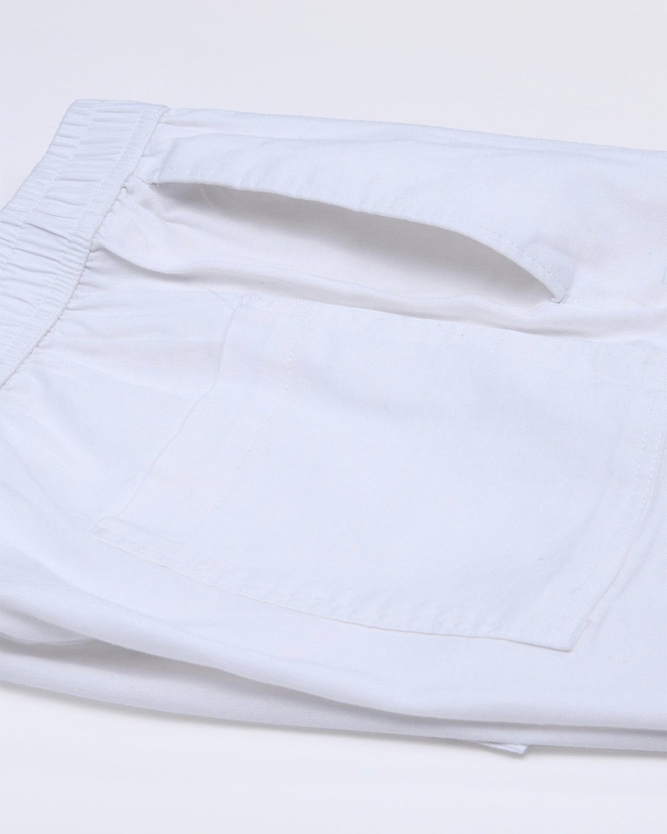 TAILORAEDGE Linen Fused Tailored Pant In White