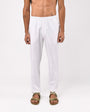TAILORAEDGE Linen Fused Tailored Pant In White