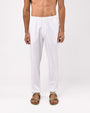 TAILORAEDGE Linen Fused Tailored Pant In White
